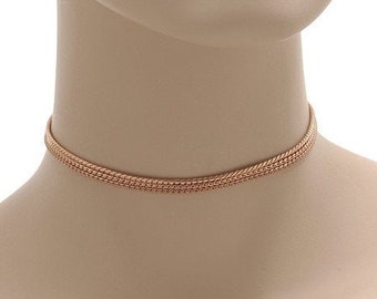 Simple Choker, Collar Necklace, Chain Choker, Gold Choker, Rose Gold Choker, Thin Choker, Best friends gift, Birthday gift, Sisters gift