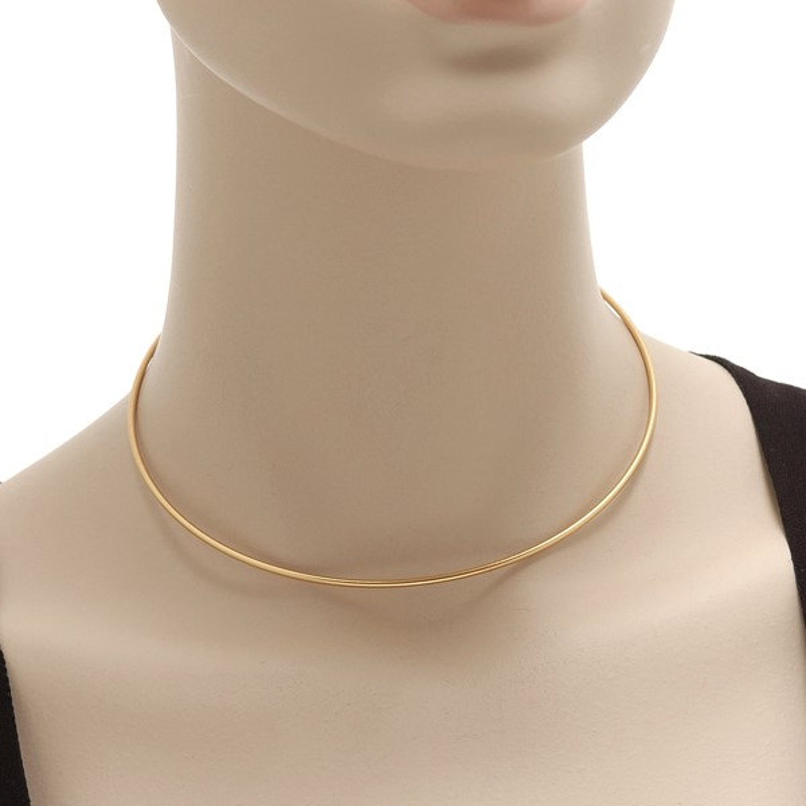 Wire Choker Neck Ring Collar Neck Cuff Gold Choker Rose Etsy Australia