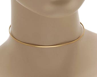 Rose Gold Neck Cuff, Gold Choker, Choker Necklace, Gold Neck Collar, Birthday gift, Sisters gift, , Cuff Necklace, Gold Wire Necklace,