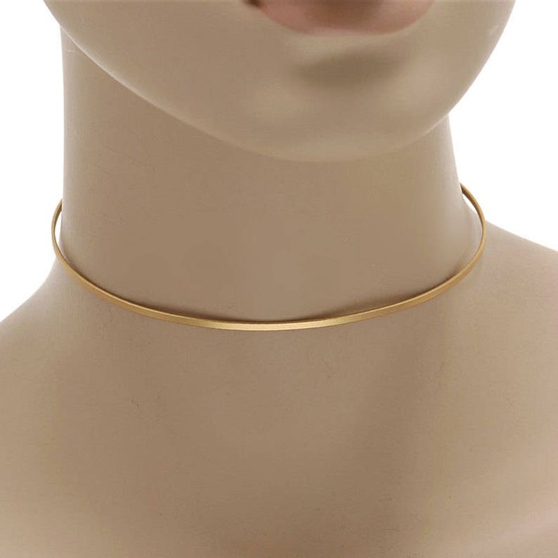 Rose Gold Neck Cuff, Gold Choker, Choker Necklace, Gold Neck Collar, Birthday gift, Sisters gift, , Cuff Necklace, Gold Wire Necklace, image 1