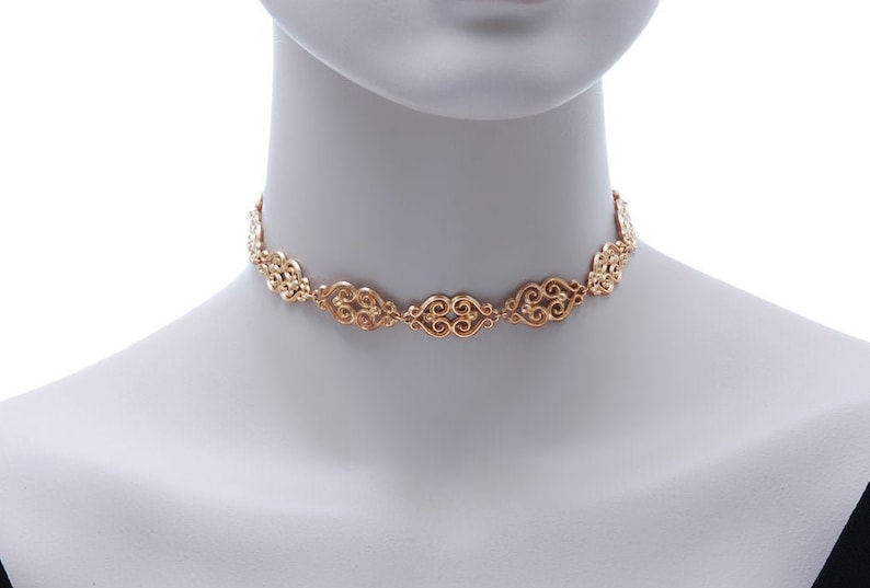 Choker Necklace Best friends gift Dainty Choker Trendy Choker Gold Choker Gunmetal Choker Rose Gold Choker Choker