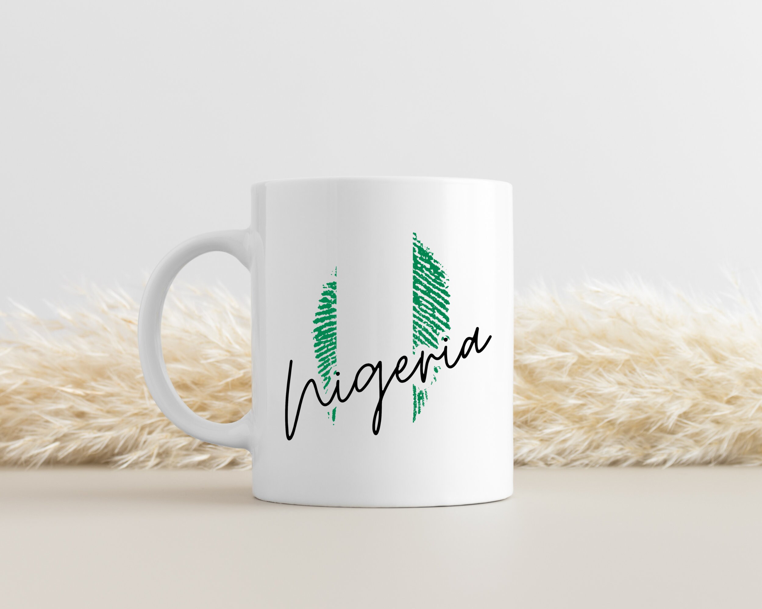 Africa Countries Fingerprint Flag 11oz Coffee Mug|Perfect Gift for Him or Her|African Themed Mug|Patriotic Souvenirs|Mugs|The Handmade Diary