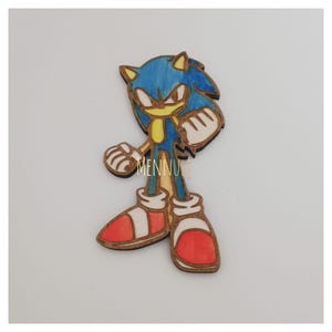 SONIC in legno dipinto a mano -