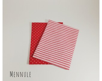 GRADUATION white and red striped bags