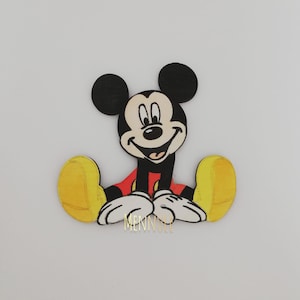 TOPOLINO in legno dipinto a mano - MICKEY MOUSE