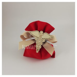 CADUCEO in legno con calamita - Diploma - LAUREA - Bomboniere