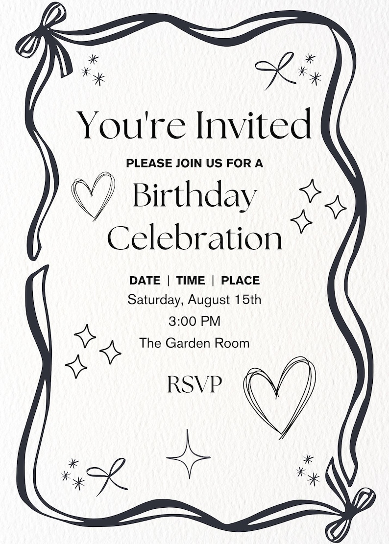 elegant-birthday-invitation-template-minimal-birthday-invite-black