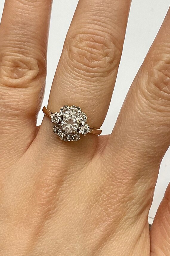 Cubic zirconia shop cluster ring