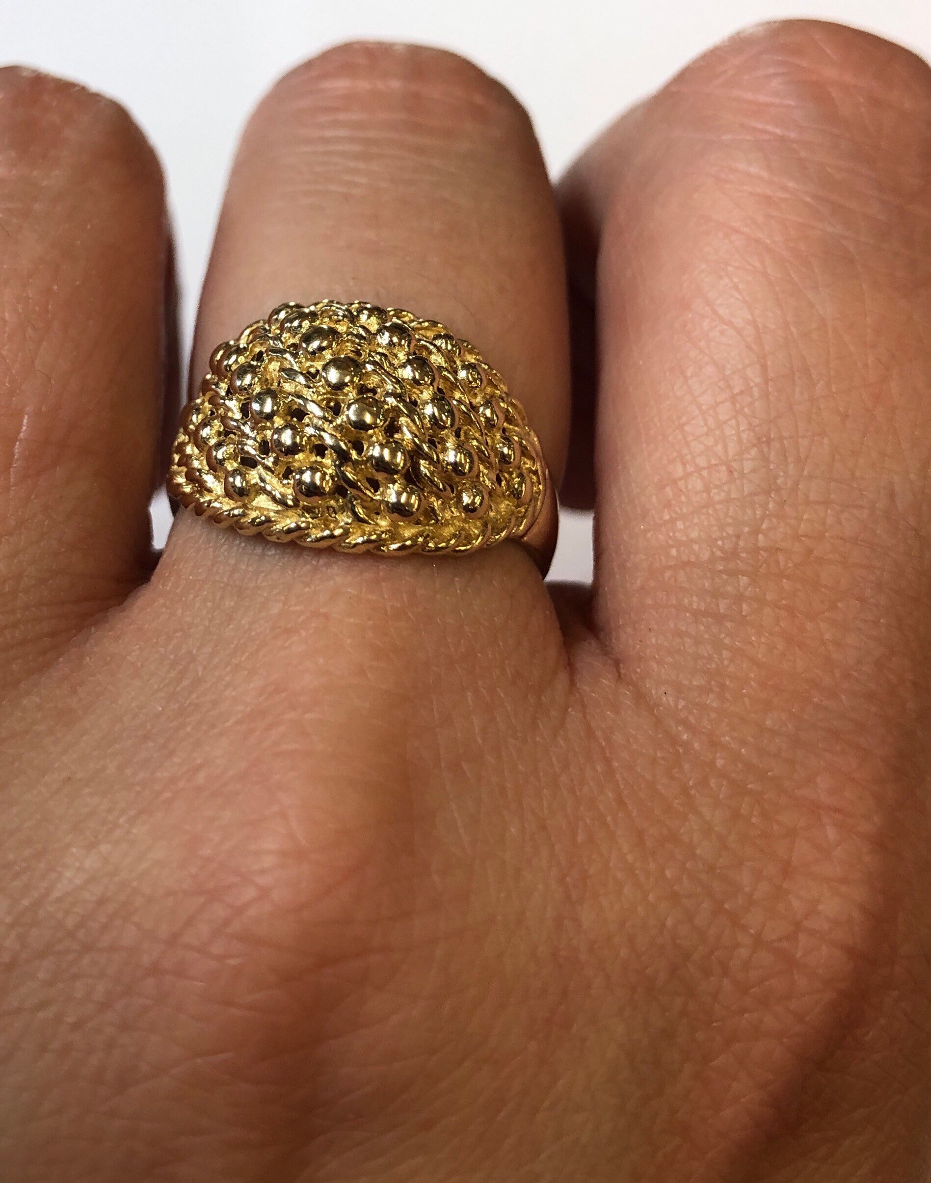 9ct Yellow Gold Keeper Ring Size O Etsy Hong Kong