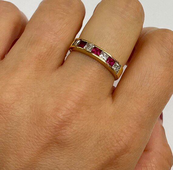 9ct gold cubic zirconia eternity best sale ring