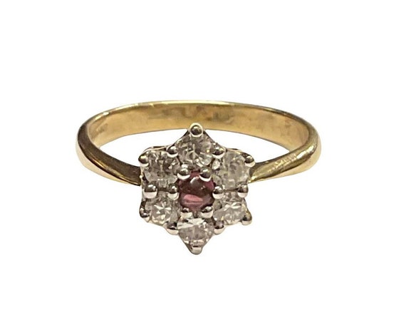 Cubic zirconia cluster sale ring