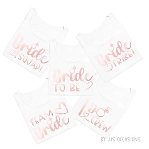 Hen Party Vest Top BRIDE SQUAD Metallic Print image 5