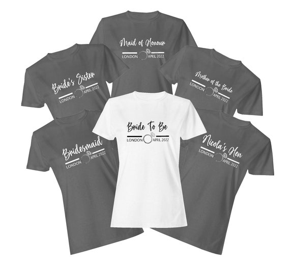 White t shirt sales with silver print