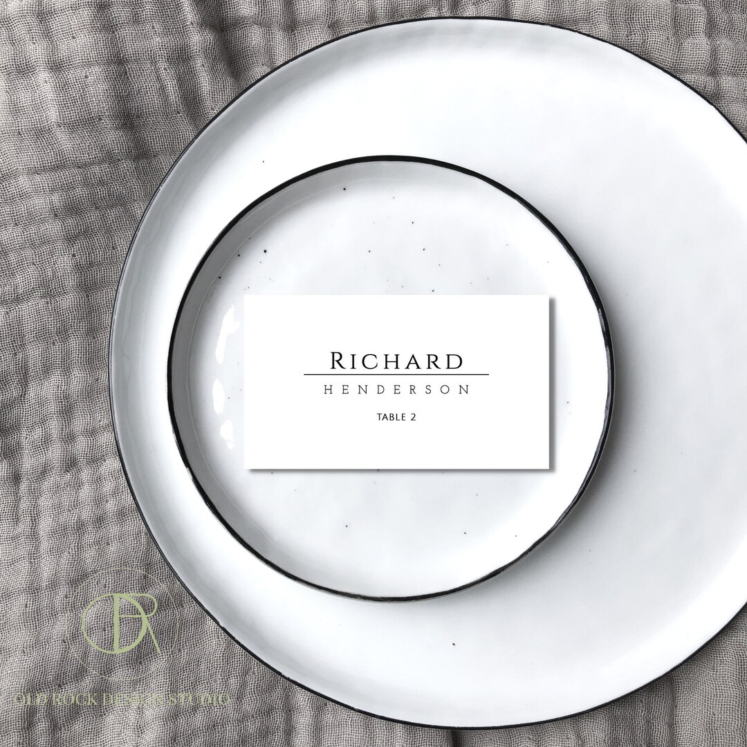 Wedding Place Cards Place Cards Template Printable - Etsy