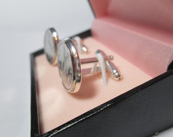 Irish genuine 3d threepenny coin cufflinks 1965 with choice of box personalised 60th birthday anniversary wedding personalized