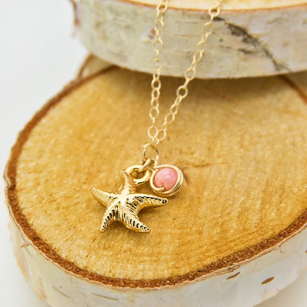 Starfish Anklet for Teen, Gold Anklet Bracelet, Coral Gem Anklet Gift For Her, Foot Jewelry for Women, Delicate Starfish Anklet For Girl