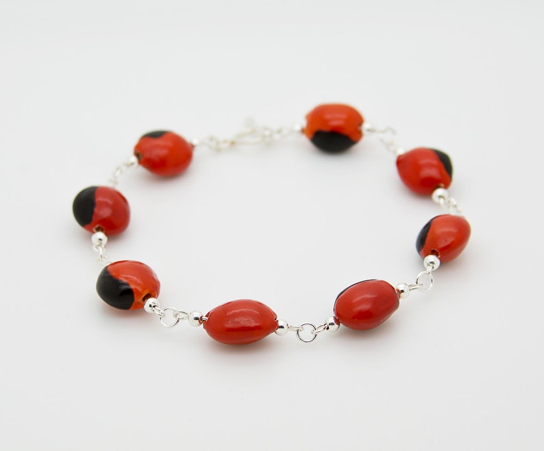 Peruvian Huayruro Bracelet Unique Red Beaded Bracelet For Mom Good Luck Bracelet for Daughter/'s Birthday Eco-Friendly Jewelry For Her