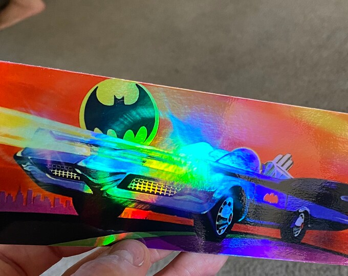 1966 Batman Batmobile holographic bumper Sticker