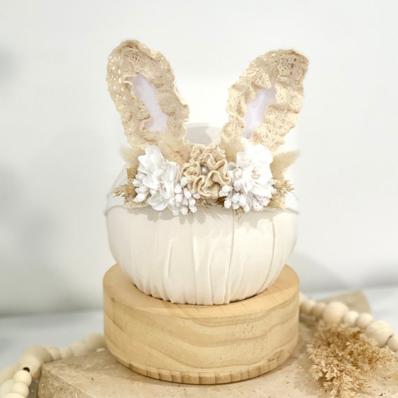Headband Bunny Ears Lace Amazon.com: LittleLuluda Easter Party Hair Accessory  main image 2