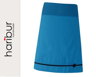 Made-to-measure skirt uni turquoise