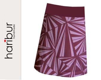 Jersey skirt graphic pattern