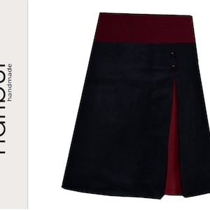 Skirt black bordeaux