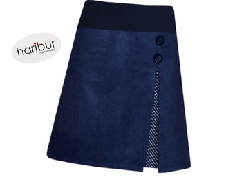 dark blue corduroy skirt