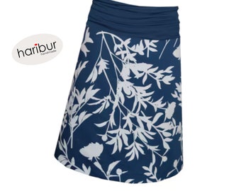 Summer skirt blue white floral