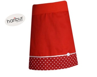 Cotton skirt, dream skirt, haribur, red, dots