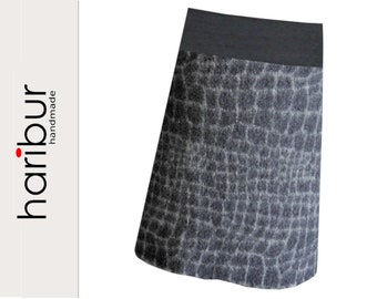 warm wool skirt anthracite grey