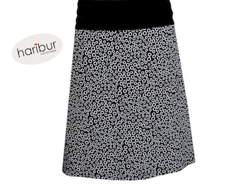 Summer skirt viscose black and white