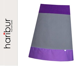 Stretch skirt skirt grey-purple-violet