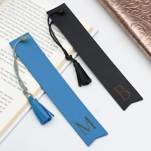 Personalised initial Italian Leather Bookmark