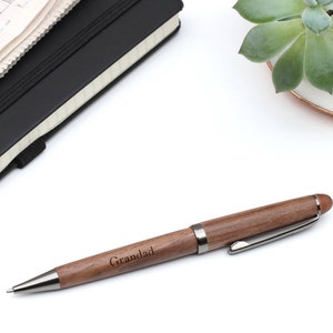 Sustainably Sourced Personalised Walnut Pen • Stationery Gifts •