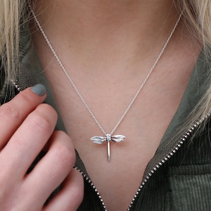 Personalised Silver Dragonfly Necklace