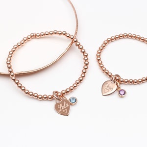 18ct Rose Gold Personalised Ball Bracelet