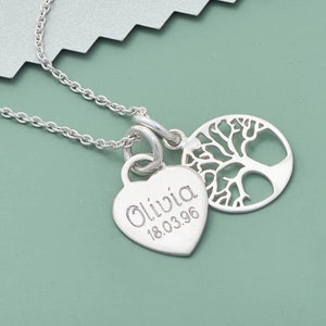 Personalised Silver Tree Of Life Necklace image 1