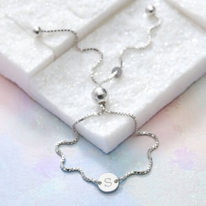 Personalised Silver Initial Charm Bracelet