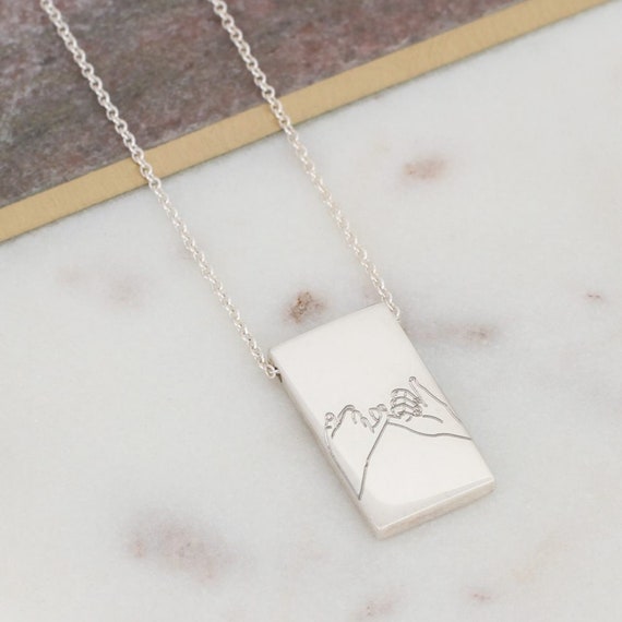 Gold or Silver Pinky Promise Necklace 
