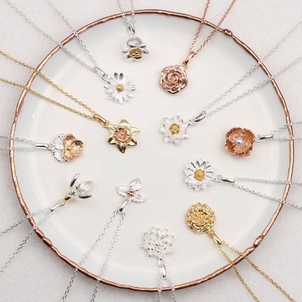 Flower Necklace Etsy