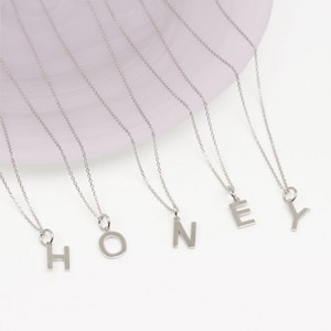 Personalised Sterling Silver Initial Charm Necklace