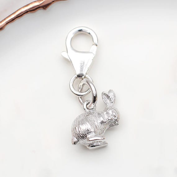Sterling Silver Bunny Charm • Animal Jewellery