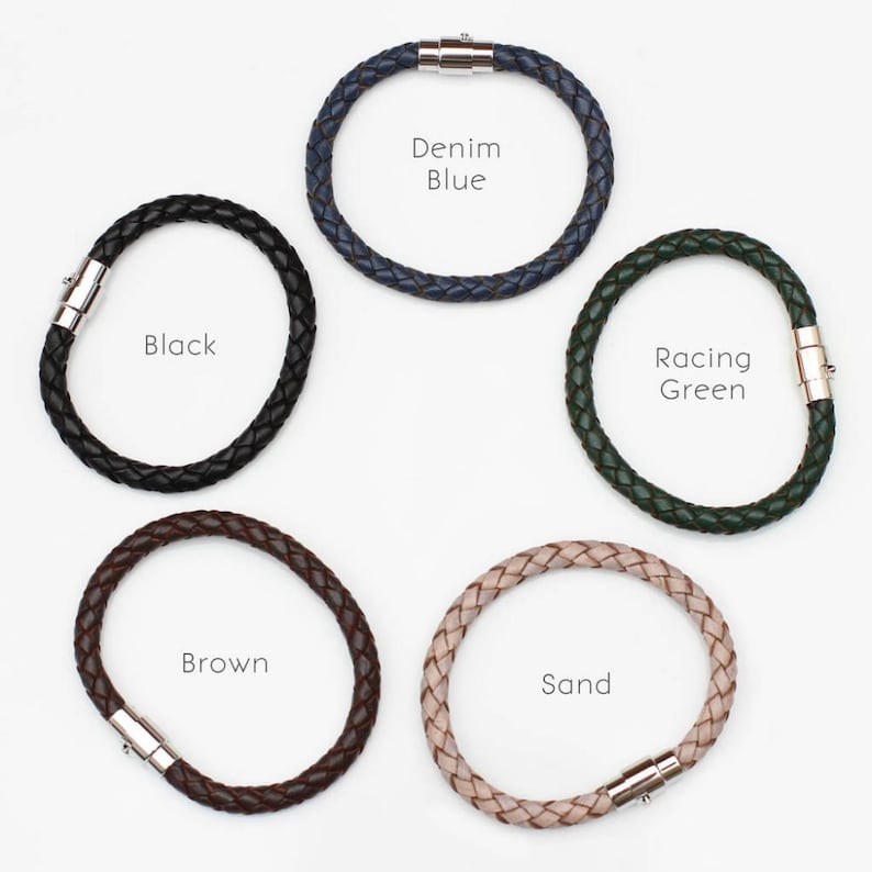 Men's Plaited Leather Bracelet image 3