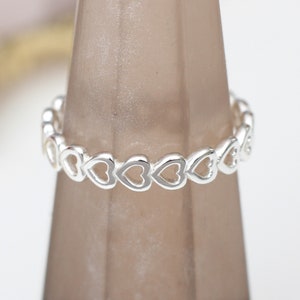 Sterling Silver Or 18ct Gold Plated Heartfelt Ring • Heart Band Ring • Infinity Heart Ring