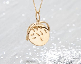 Gold spinning i love you best sale pendant