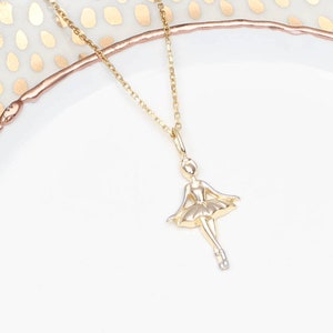 18ct Gold Plated Or Sterling Silver Ballerina Necklace