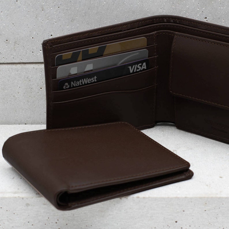 Luxury Leather Personalised Drawing & Message Wallet image 3