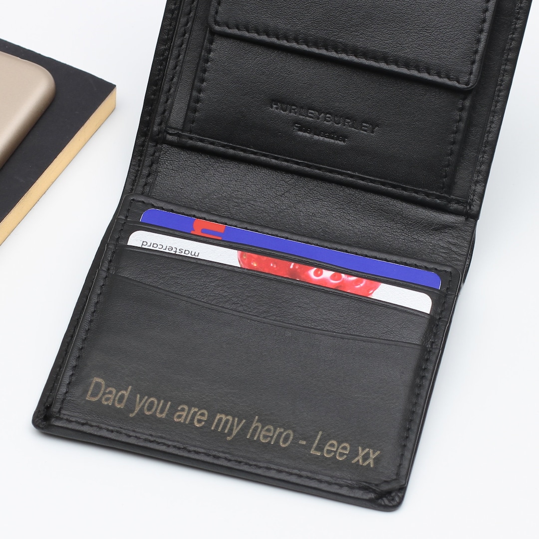 Personalised Mens Message Luxury Leather Wallet - Etsy UK