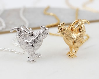18ct Gold Plated Or Silver Chinese Year Of The Rooster Necklace