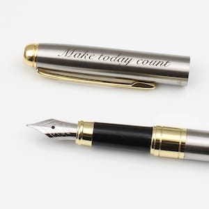 Gepersonaliseerde pen goud en rhodium • Briefpapiercadeaus •